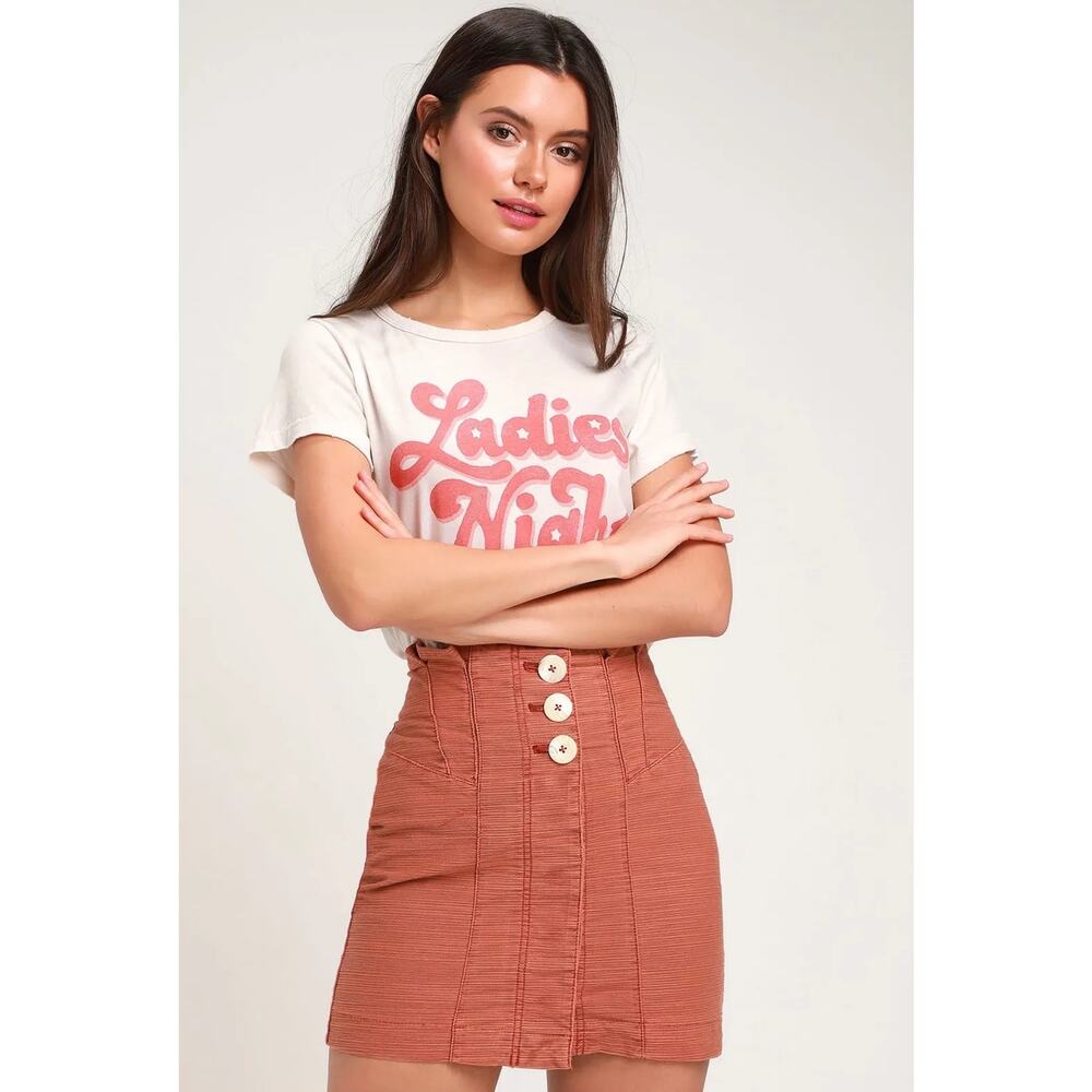 Free People Every Minute Every Hour Mini Skirt